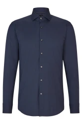 Bügelleichtes Slim Fit Hemd HANK / dunkelblau