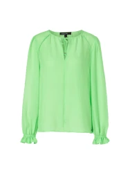 Leichte Bluse aus recyceltem Polyester / Grün