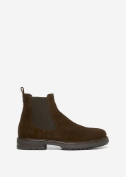 Herren Chelsea Boots aus edlem Veloursleder / Dunkelbraun
