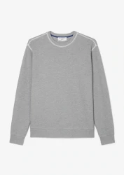 Herren Sweatshirt mit Waffel-Struktur / Grau