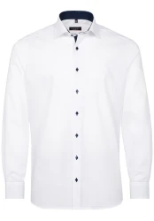 Herren Hemd Modern Fit Pinpoint / Weiß