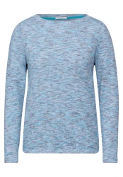 Damen Melange-Shirt / Hellblau