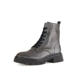 Biker Boots Glattleder schwarz / Schwarz