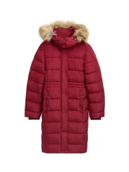 Damen Wasserabweisender Puffer Mantel / Rot