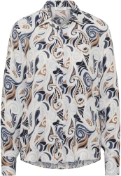 Bluse Paisley-Print / Grau