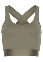 Damen ACTIVE Performance Crop Top / Khaki