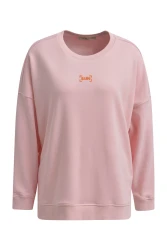 Damen Sweatshirt Sun Print / Rosa