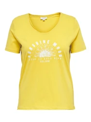 Curvy T-Shirt / gelb