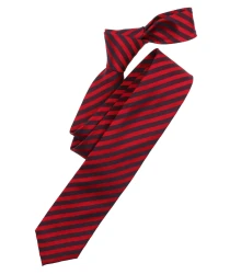 Gewebt Krawatte gestreift 001080 / Rot