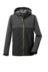 Kinder Softshell Jacke mit Kapuze / Anthrazit