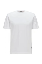 Herren T-Shirt aus Baumwoll-Jersey mit Logo / Weiß