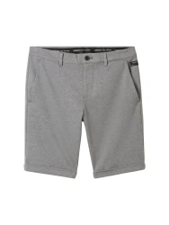 Slim Piqué Chino Shorts / Grau