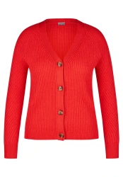 Damen Strickjacke Natural Glow / Rot