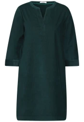 Cord-Kleid / Grün