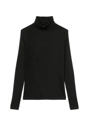 Damen Langarmshirt / Schwarz