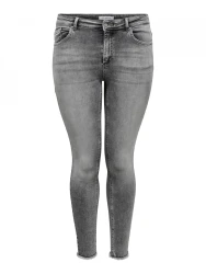 Curvy Damen Skinny-Jeans Ankle CARWILLY / grau