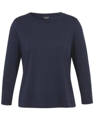 Curvy Langarmshirt / Blau