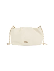 Luxe Leather Crossbody-Tasche / Creme