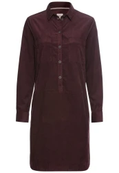 Kleid aus Kord / Bordeaux