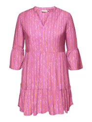 Curvy Kleid CARMARRAKESH 3/4 TUNIC DRESS / Rosa
