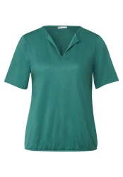 Seidenlook  Damen Shirt / Grün
