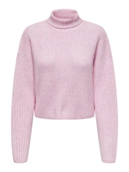 Damen Pullover mit Rollkragen / Rosa