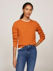 Damen Strickpullover / Orange