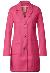 Cosy Damen Mantel mit Reverskragen / Pink