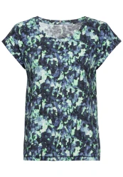 Damen T-Shirt Allover-Print / Mehrfarbig