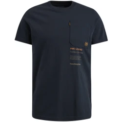 Herren T-Shirt mit Brusttasche / Dunkelblau