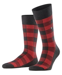 Herren Socken Buffalo Check / Rot