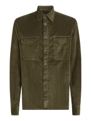 Herren Cord Overshirt / Oliv