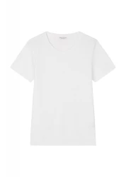 Damen T-Shirt 100% Baumwolle / Weiß