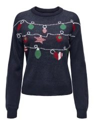 Damen Strickpullover ONLXMAS / Blau