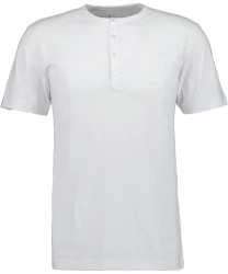 Herren T-Shirt Serafino / Weiß