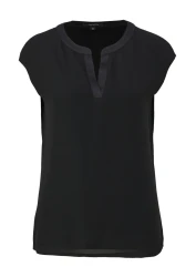 Damen Layering-Shirt / schwarz