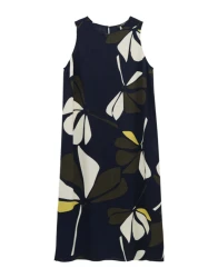 Kleid Qariel floral / Dunkelblau