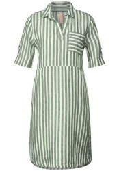 Damen Leinen Shirtkleid / Grün
