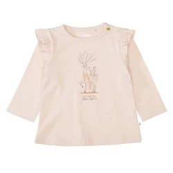 Baby Langarmshirt mit Print / Rosa