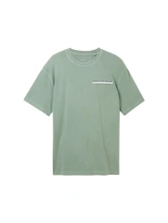 Herren T-Shirt mit Logoprint / Grün