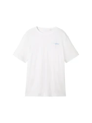 Herren T-Shirt mit Logo Print / Weiß