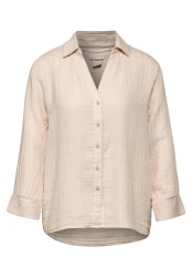 Musselin-Bluse / Beige