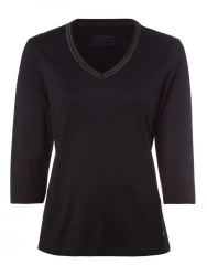 Damen T-Shirt Long Sleeves / Schwarz