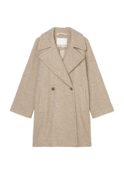 Damen Curly-Mantel / Beige