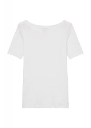 Damen T-Shirt Slub-Jersey / Weiß