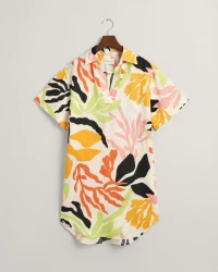 Bluse mit Palm-Print / Mehrfarbig