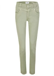 Damen Skinny Jeans Button / Khaki