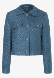 Damen Bouclé-Blazer / Blau