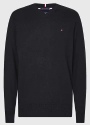 Herren Pullover aus Baumwoll-Kaschmirmix / Schwarz