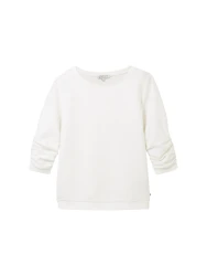 Strukturiertes DamenSweatshirt / Weiß